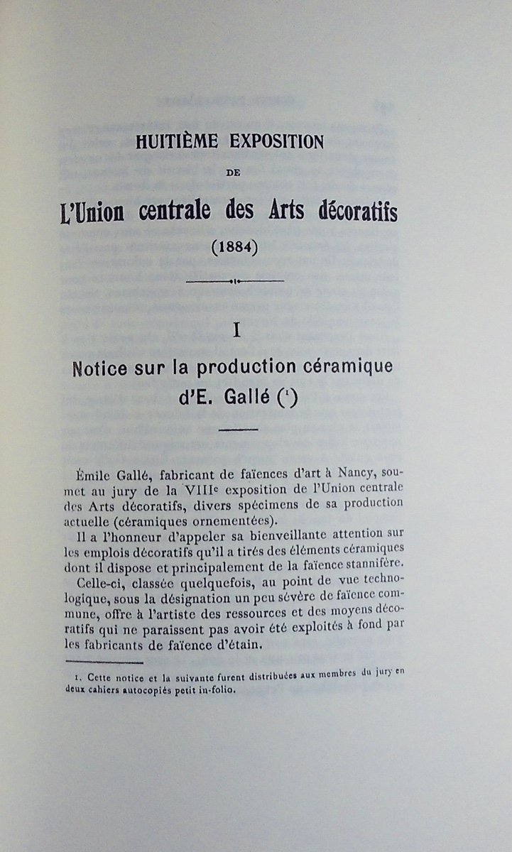 GALLÉ  - Écrits pour l'art. Floriculture - Art décoratif -Notice d'exposition. Réédition, 1980.-photo-6