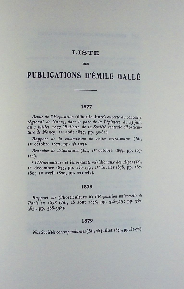 GALLÉ  - Écrits pour l'art. Floriculture - Art décoratif -Notice d'exposition. Réédition, 1980.-photo-8