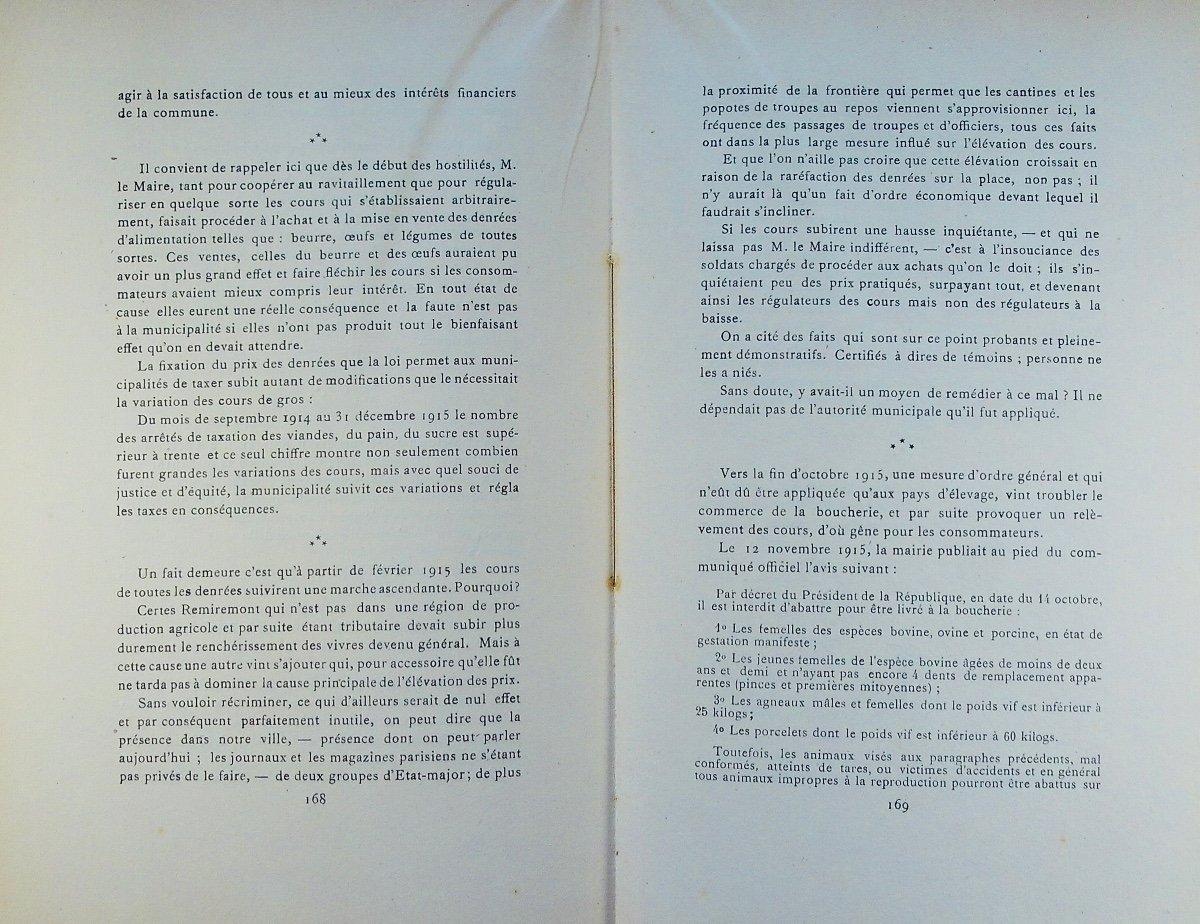GERMAIN TRICOT (A.) - Pages vosgiennes. La Vie à Remiremont pendant la guerre 1914-1915. 1916.-photo-4