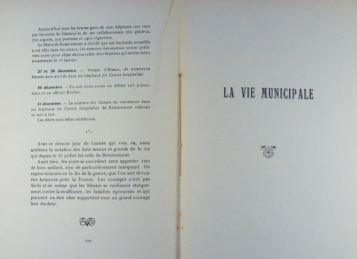 GERMAIN TRICOT (A.) - Pages vosgiennes. La Vie à Remiremont pendant la guerre 1914-1915. 1916.-photo-8