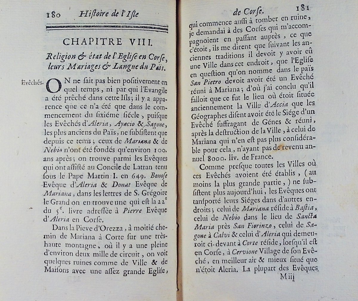 [goury De Champgrand (jean-françois)] - History Of The Island Of Corsica. 1749, In Period Binding.-photo-7