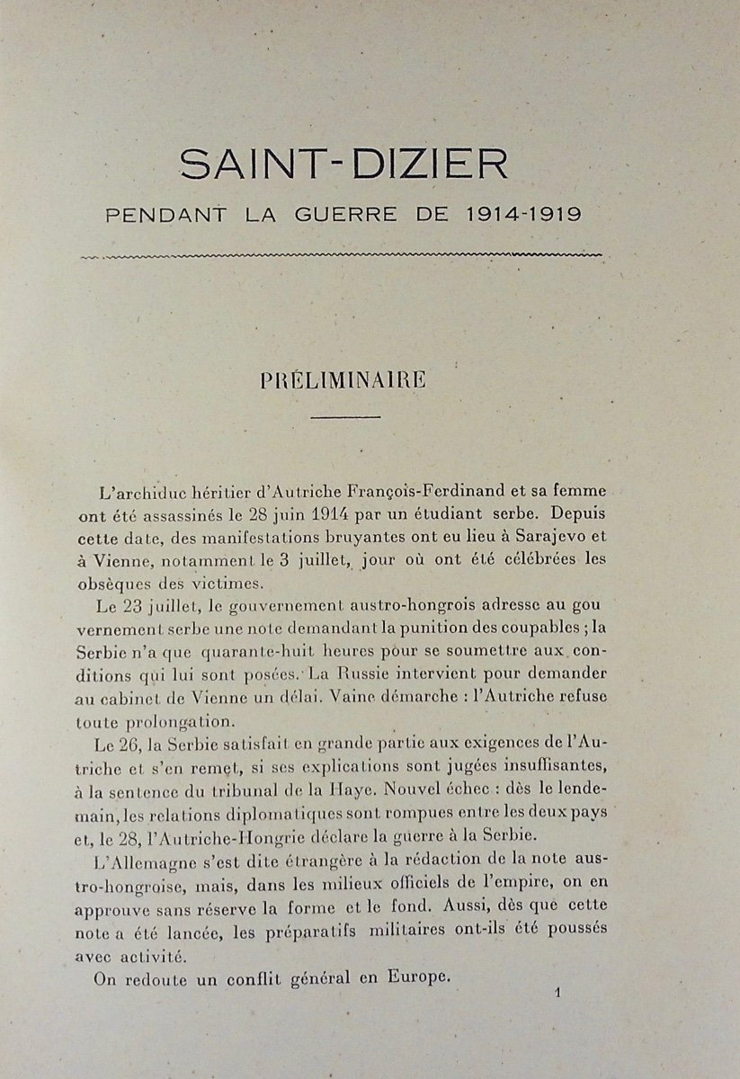 Gouthière (rené) - Saint-dizier During The 1914-1919 War. Around 1920, Paperback.-photo-4