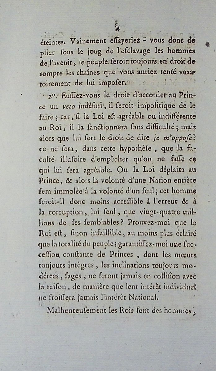 GRÉGOIRE (Henri) - Opinion de M. Grégoire curé d'Emberménil, député de Nanci. 1789, broché.-photo-2