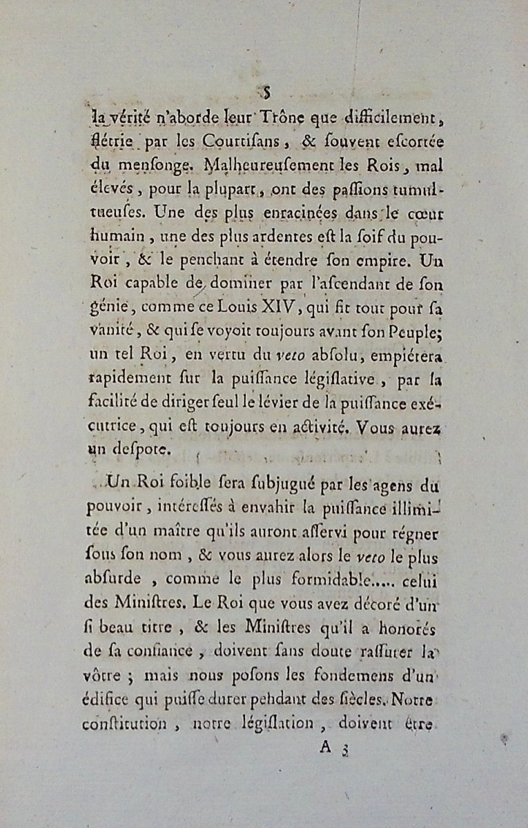 GRÉGOIRE (Henri) - Opinion de M. Grégoire curé d'Emberménil, député de Nanci. 1789, broché.-photo-3