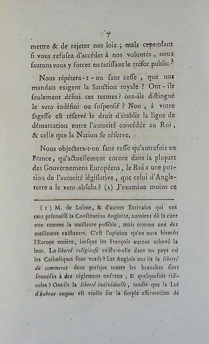 GRÉGOIRE (Henri) - Opinion de M. Grégoire curé d'Emberménil, député de Nanci. 1789, broché.-photo-5