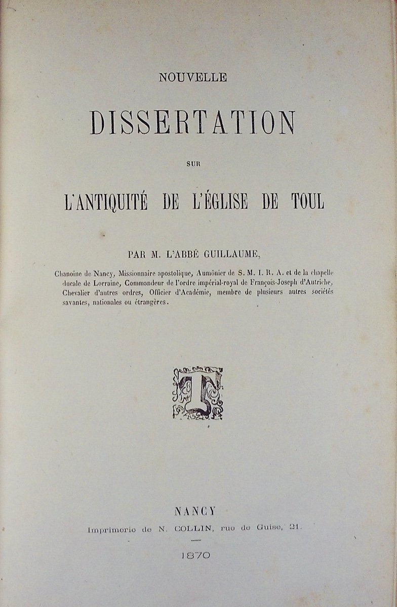 GUILLAUME &  VILLEMET - Recueil de plaquettes religieuses concernant Nancy et la Lorraine. 1866-photo-2