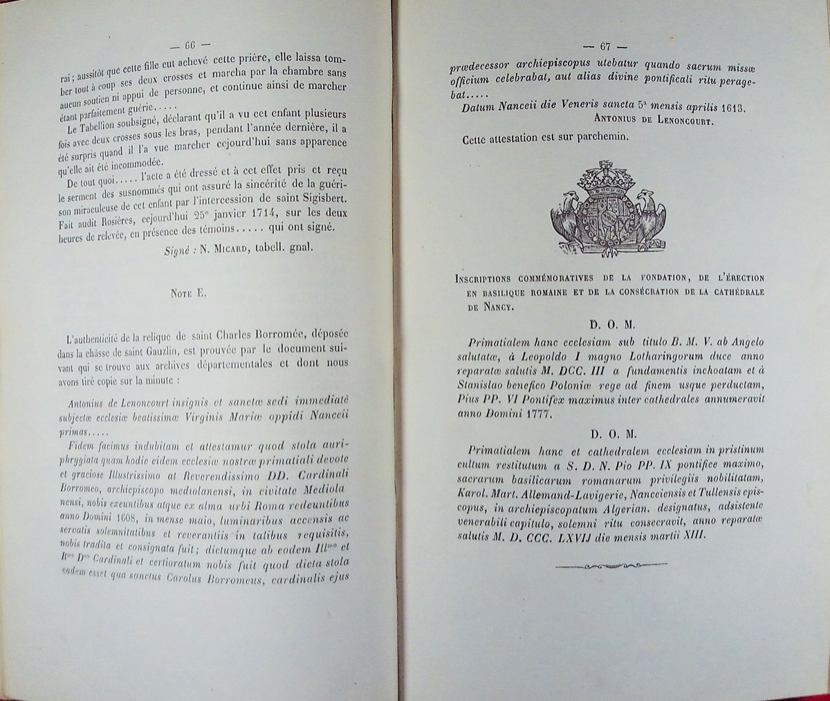 GUILLAUME &  VILLEMET - Recueil de plaquettes religieuses concernant Nancy et la Lorraine. 1866-photo-6