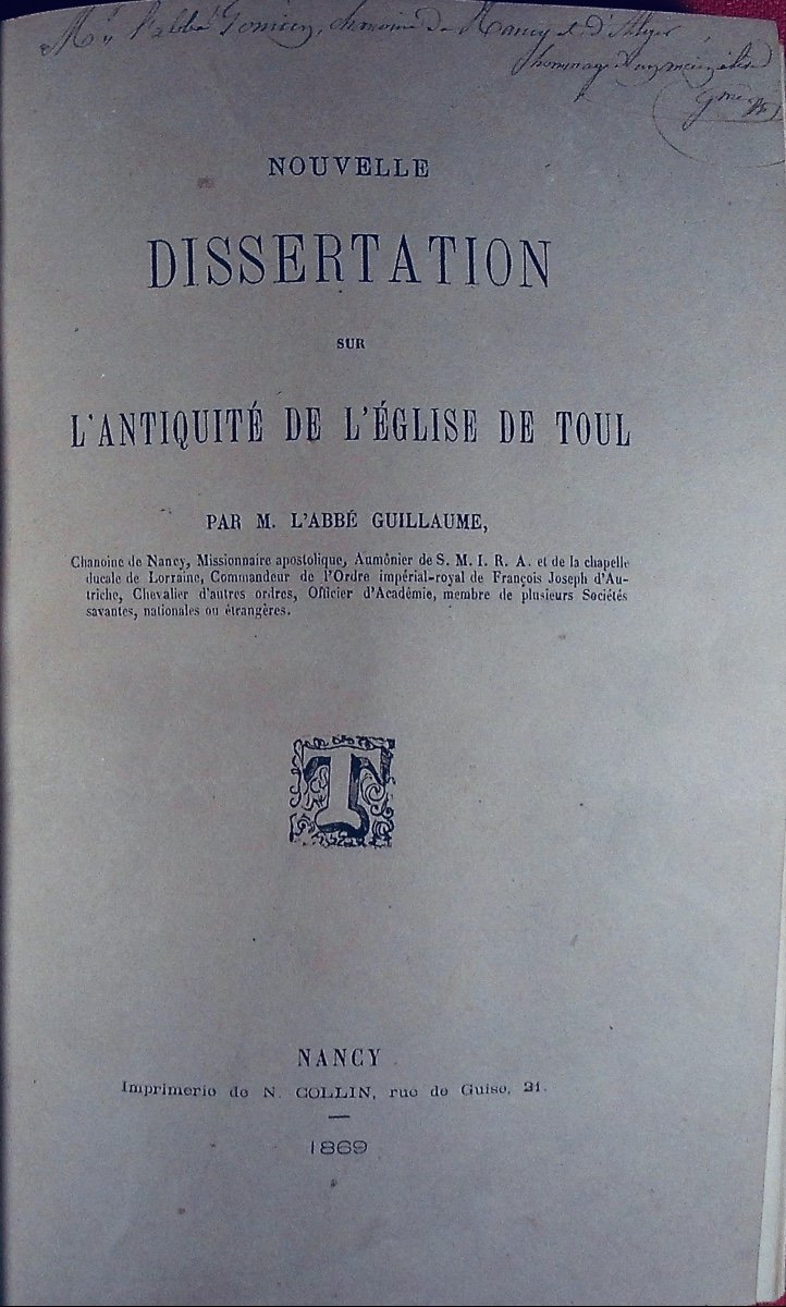 GUILLAUME &  VILLEMET - Recueil de plaquettes religieuses concernant Nancy et la Lorraine. 1866-photo-7