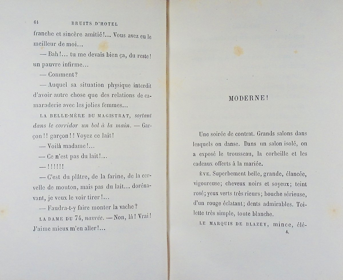 Gyp - The Happiest Of All. Calmann Lévy, 1886, Signed Binding In Full Purple Morocco.-photo-6