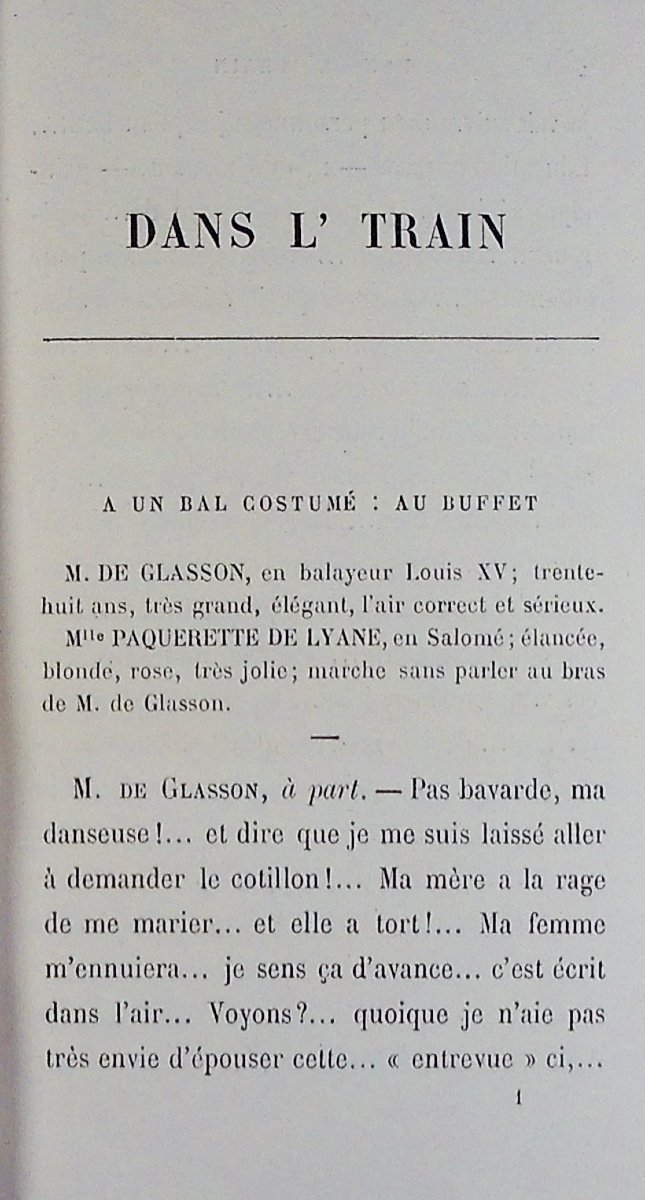 GYP - Dans l'train. Victor-Havard, 1887,  reliure plein maroquin violet signée Bézard.-photo-2