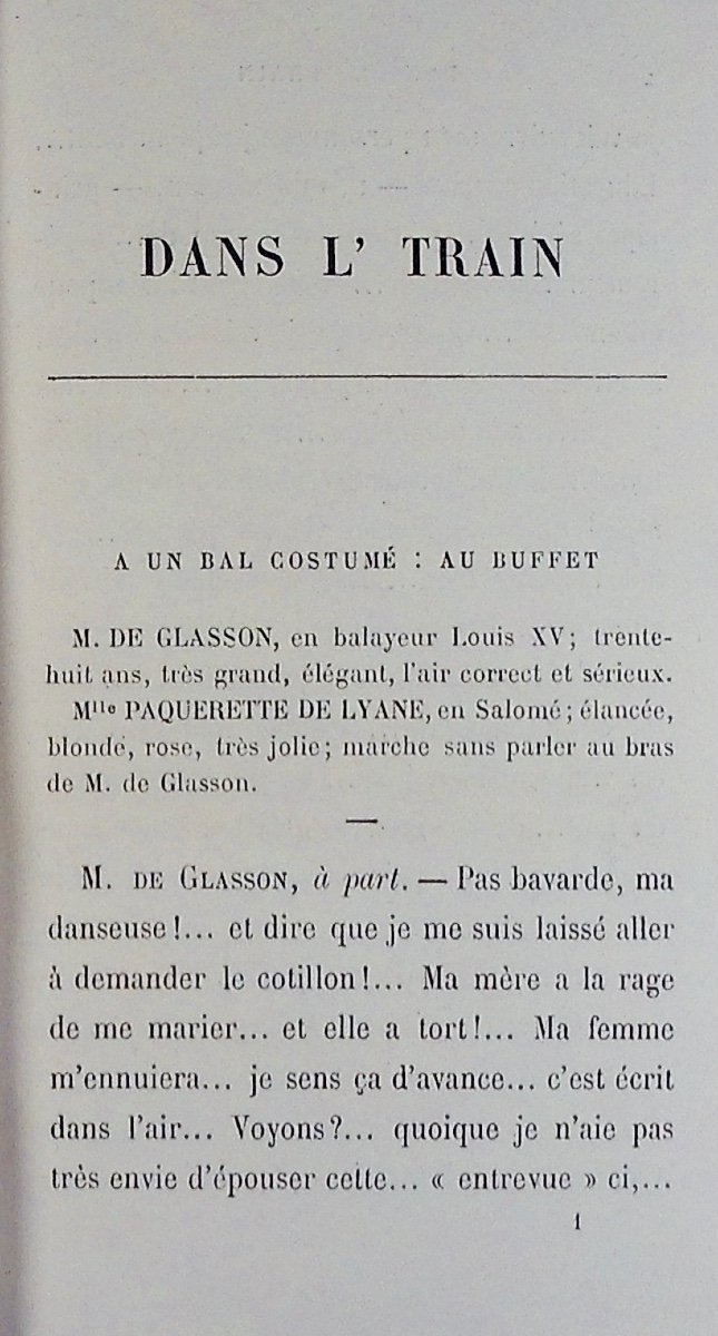 Gyp - On The Train. Victor-havard, 1887, Full Purple Morocco Binding Signed Bézard.-photo-2