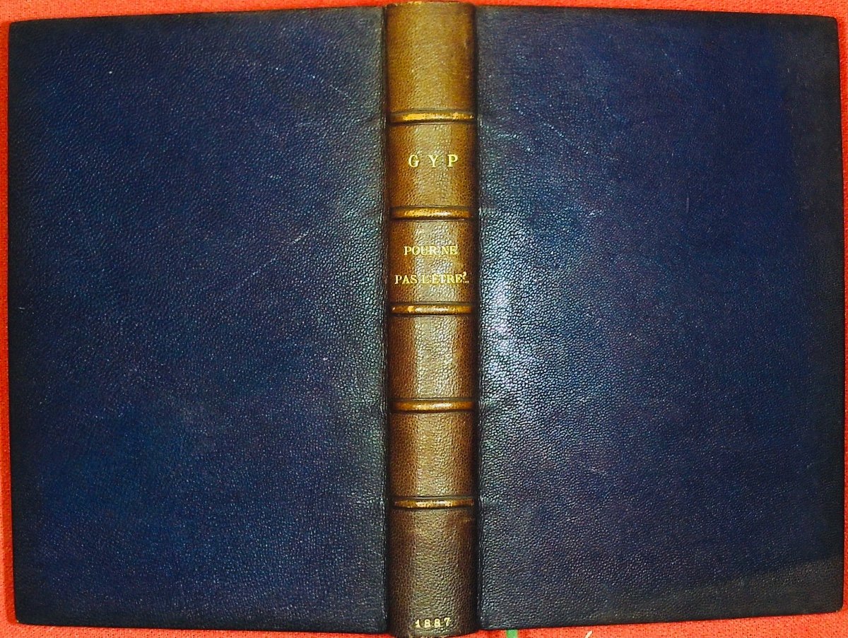 Gyp - To Not Be. Bibliothèque-charpentier, 1887, Full Purple Morocco Binding, Signed.-photo-2