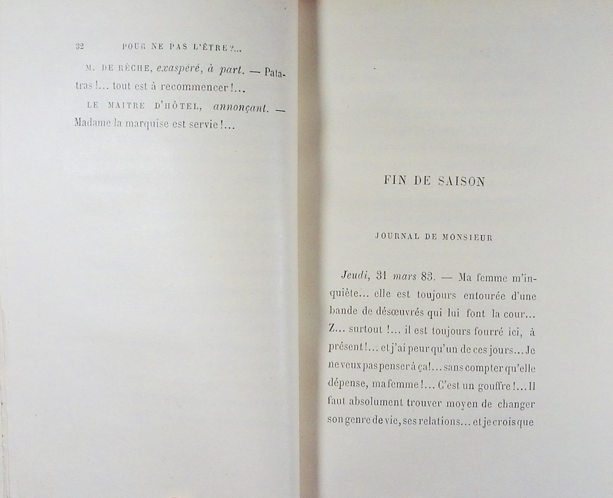 GYP - Pour ne pas l'être. Bibliothèque-Charpentier, 1887, reliure plein maroquin violet signée.-photo-5