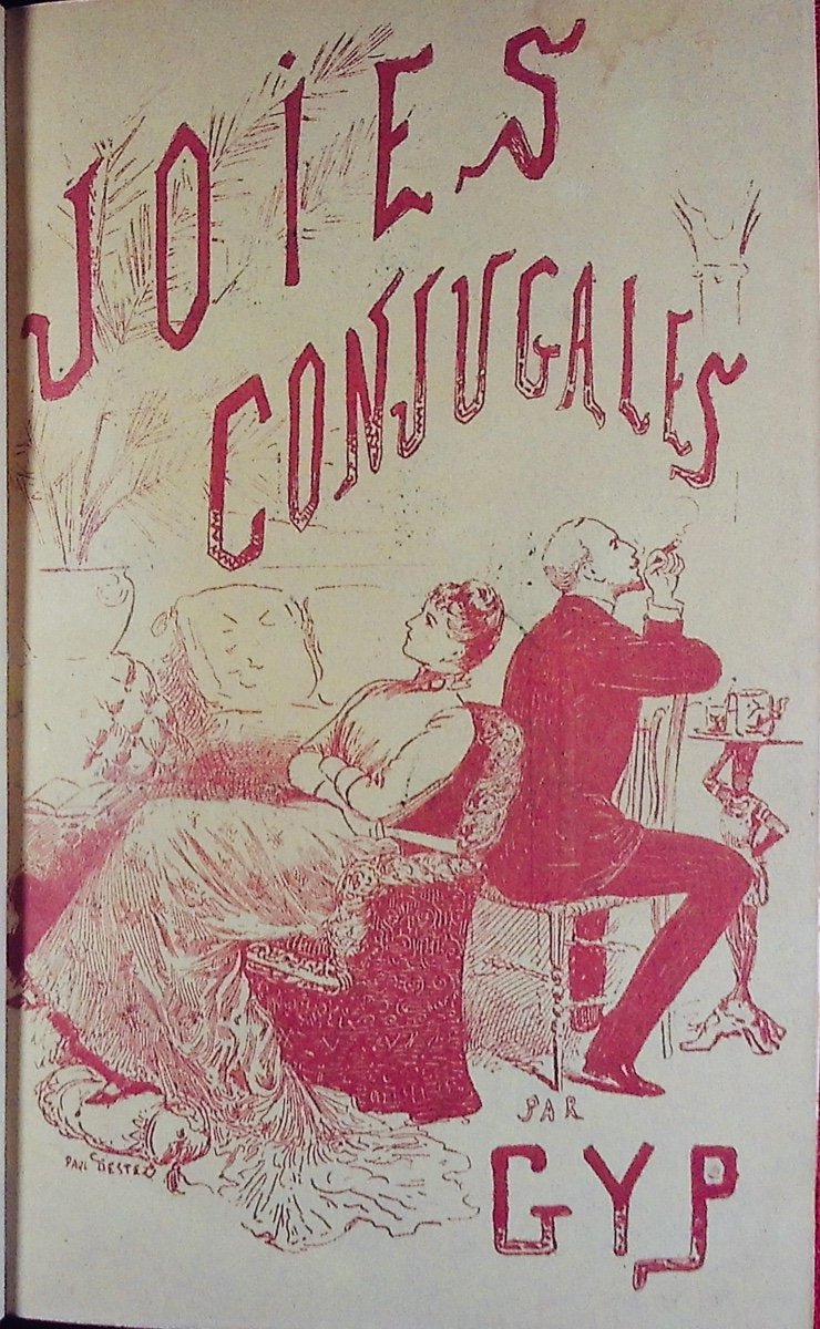 Gyp – Marital Joys. Calmann-lévy, 1887, Full Purple Morocco Binding Signed Bézard.