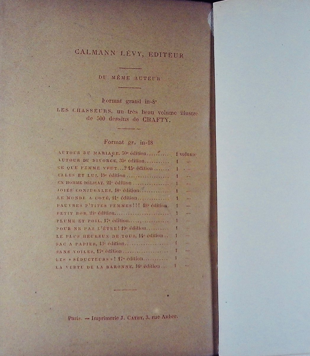 Gyp - Miss Loulou. Calmann Lévy, 1888, Full Purple Morocco Binding Signed Bézard.-photo-2