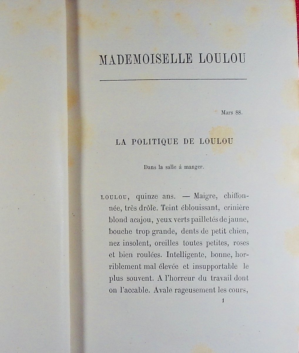 GYP - Mademoiselle Loulou. Calmann Lévy, 1888, reliure plein maroquin violet signée Bézard.-photo-8