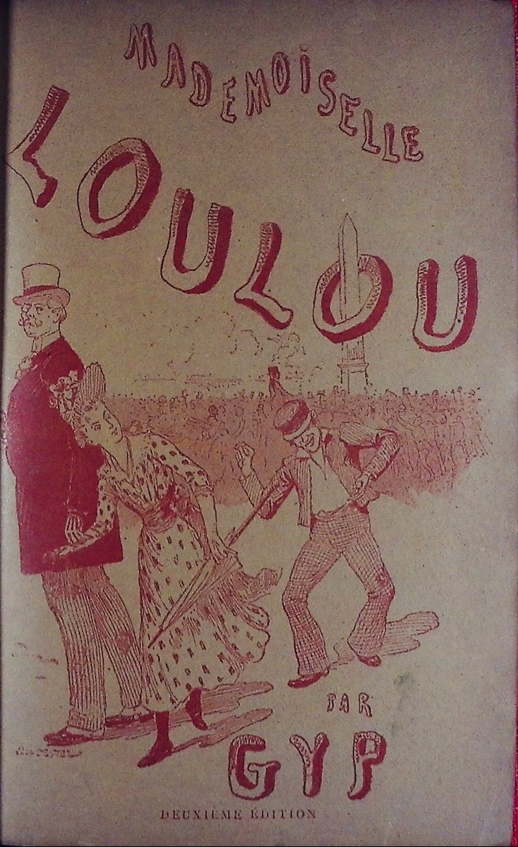 Gyp - Miss Loulou. Calmann Lévy, 1888, Full Purple Morocco Binding Signed Bézard.