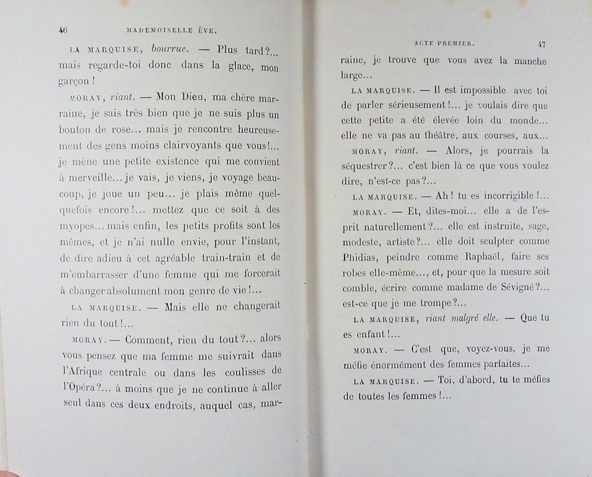 Gyp - Miss Eve. Calmann Lévy, 1888, Full Purple Morocco Binding Signed Bézard.-photo-4