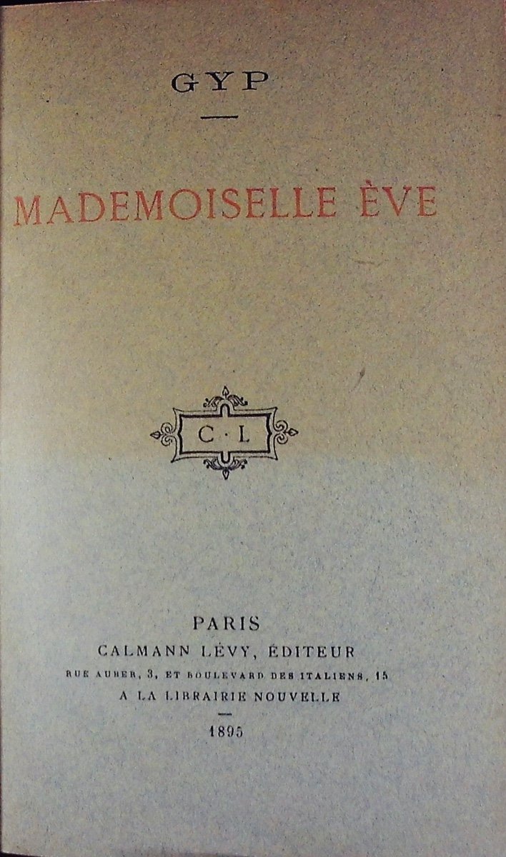 Gyp - Miss Eve. Calmann Lévy, 1888, Full Purple Morocco Binding Signed Bézard.