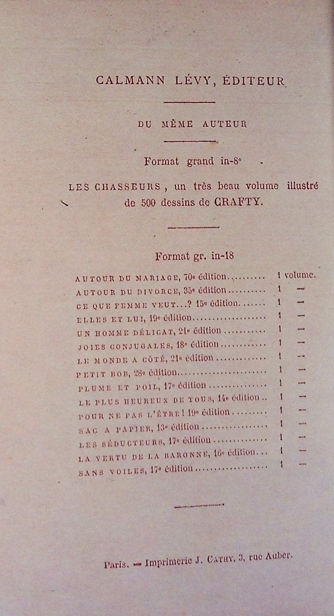 Gyp - Poor Little Women! ! !. Calmann Lévy, 1888, Full Purple Morocco Binding, Signed.-photo-3