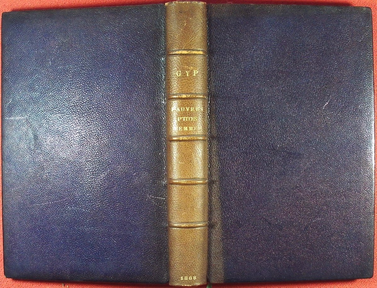 Gyp - Poor Little Women! ! !. Calmann Lévy, 1888, Full Purple Morocco Binding, Signed.-photo-4