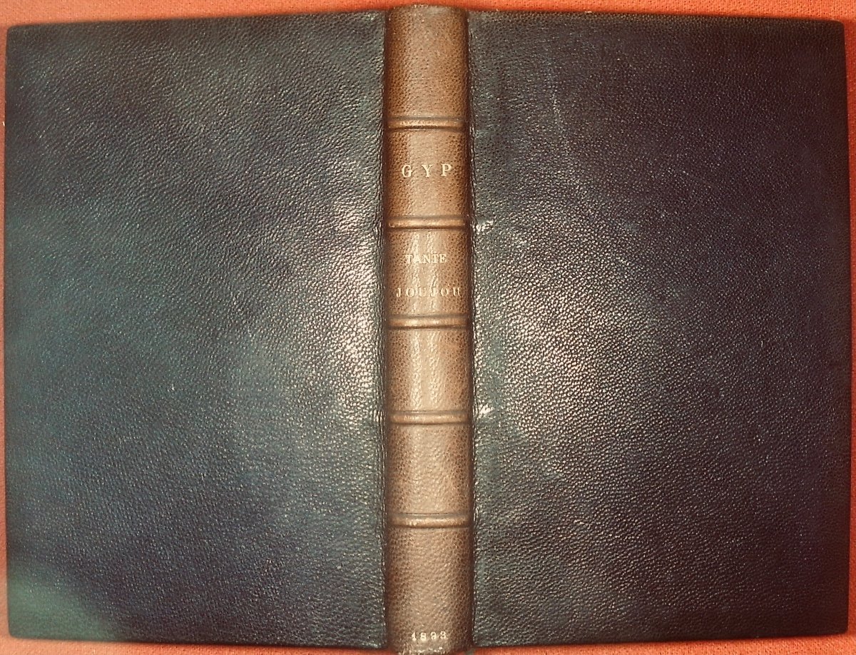 Gyp - Aunt Joujou. Calmann-lévy, 1893, Full Purple Morocco Binding Signed Bézard, Gilt Head-photo-1