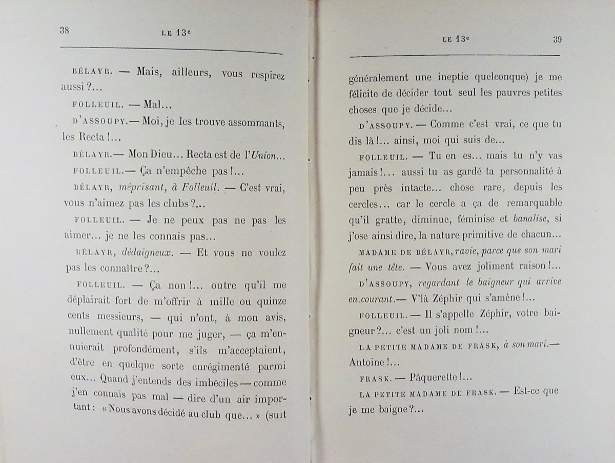 GYP - Le 13e. Calmann Lévy, 1894, reliure plein maroquin violet signée Bézard, tête dorée.-photo-1