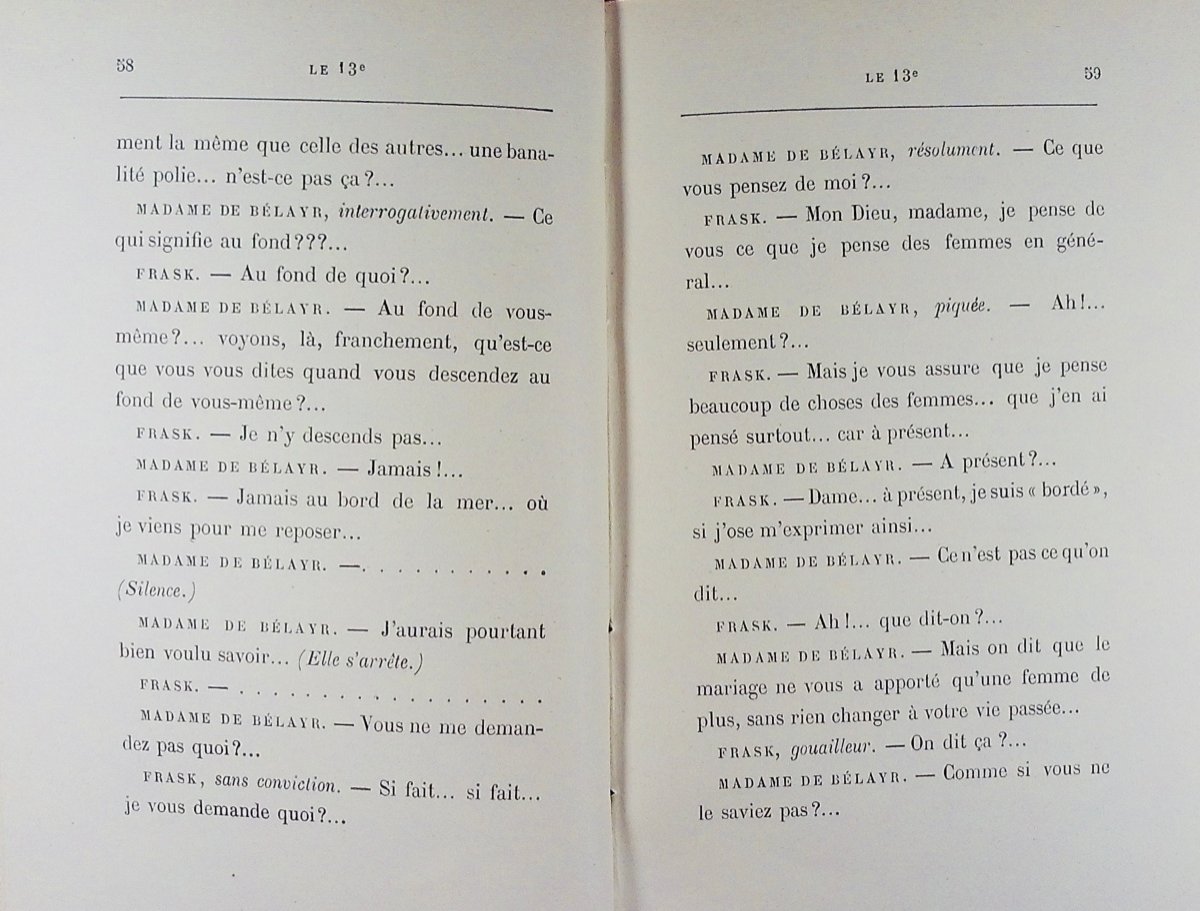 GYP - Le 13e. Calmann Lévy, 1894, reliure plein maroquin violet signée Bézard, tête dorée.-photo-2