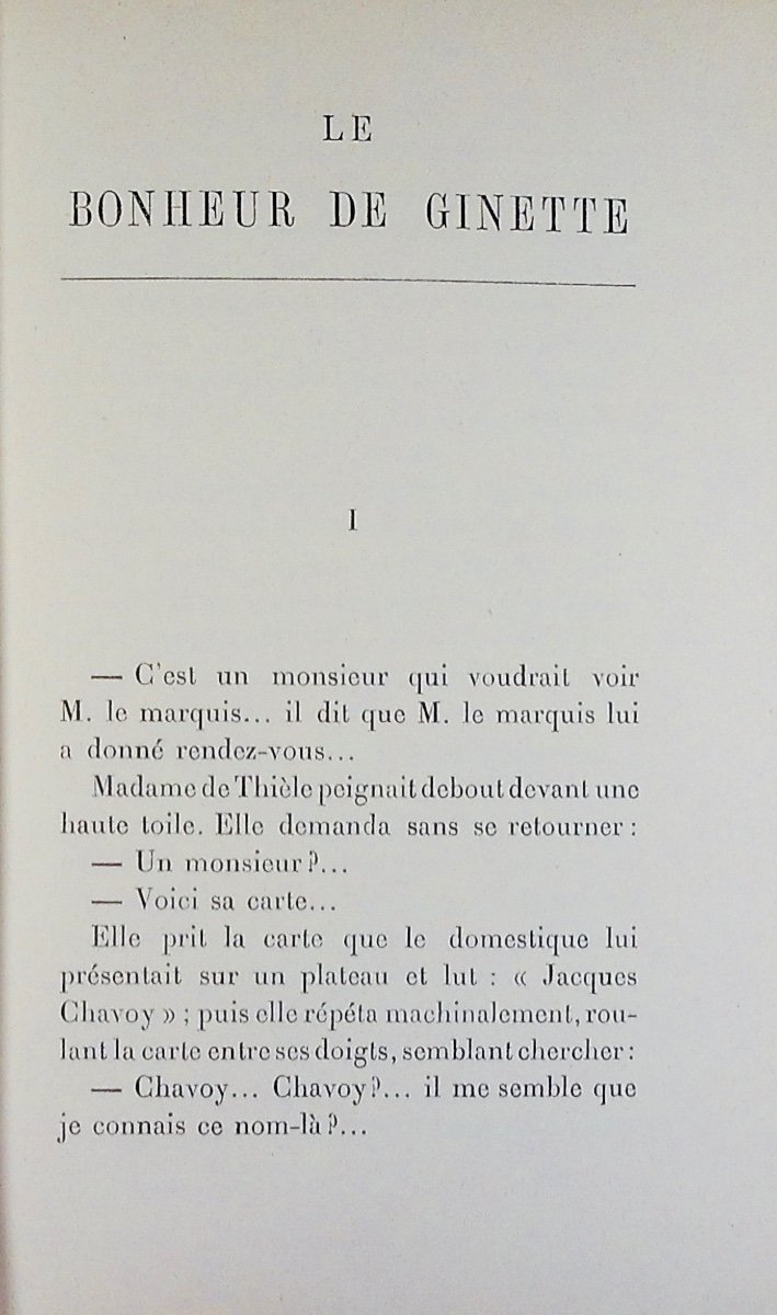 Gyp - The Happiness Of Ginette. Calmann Lévy, 1895, Full Purple Morocco Binding Signed Bézard.-photo-3