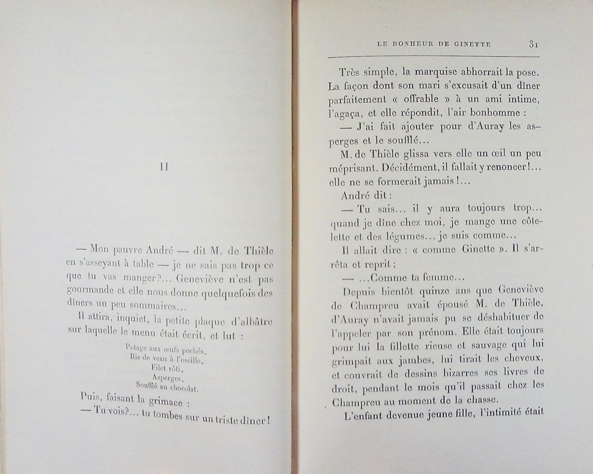 Gyp - The Happiness Of Ginette. Calmann Lévy, 1895, Full Purple Morocco Binding Signed Bézard.-photo-4