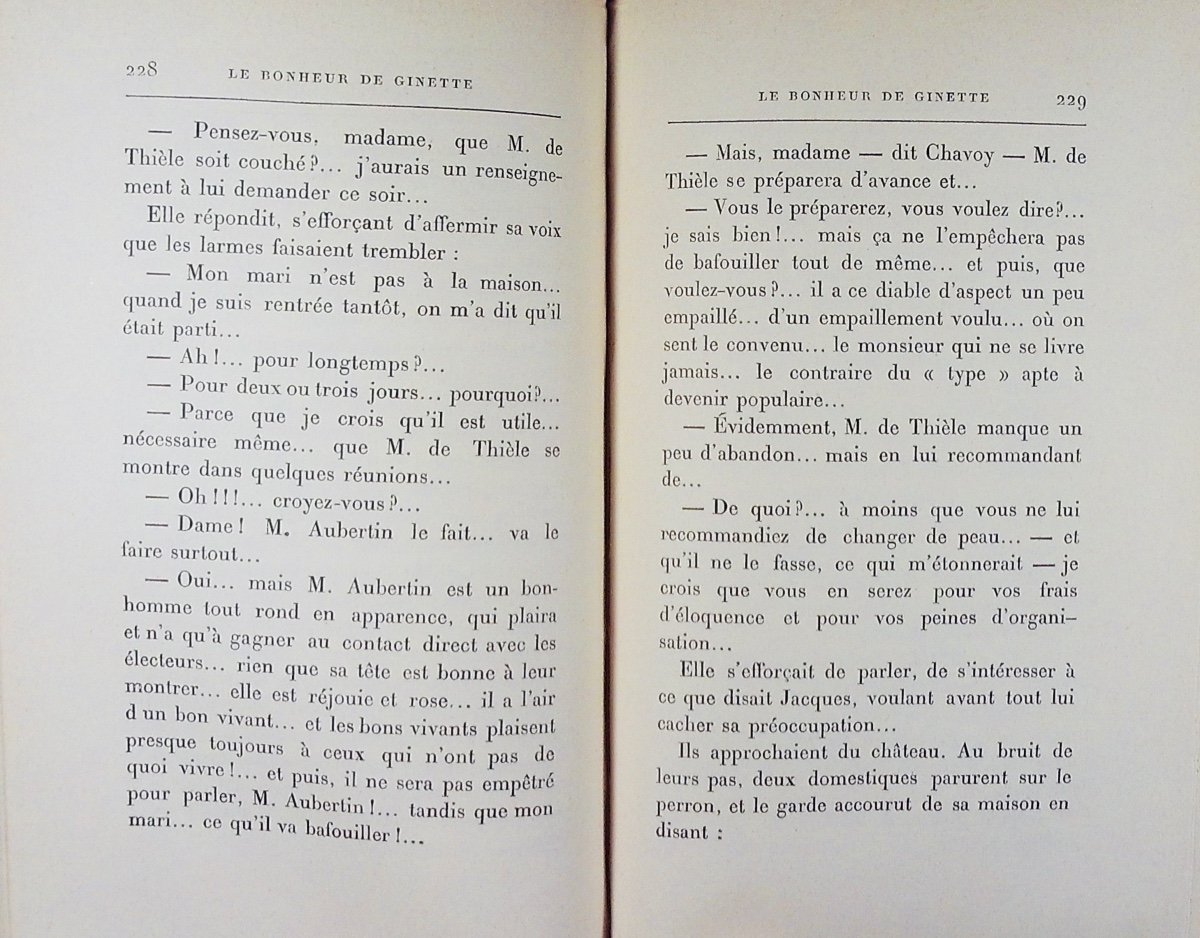 Gyp - The Happiness Of Ginette. Calmann Lévy, 1895, Full Purple Morocco Binding Signed Bézard.-photo-3