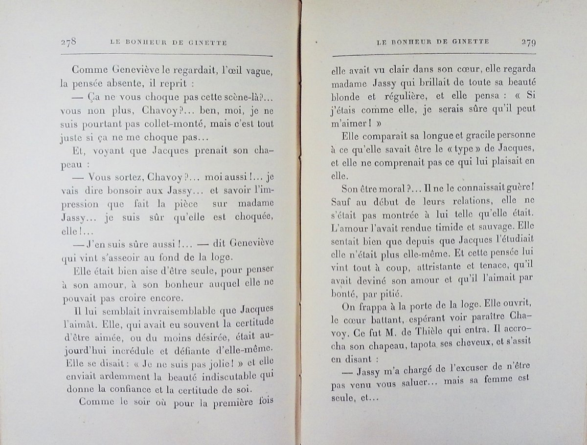Gyp - The Happiness Of Ginette. Calmann Lévy, 1895, Full Purple Morocco Binding Signed Bézard.-photo-4