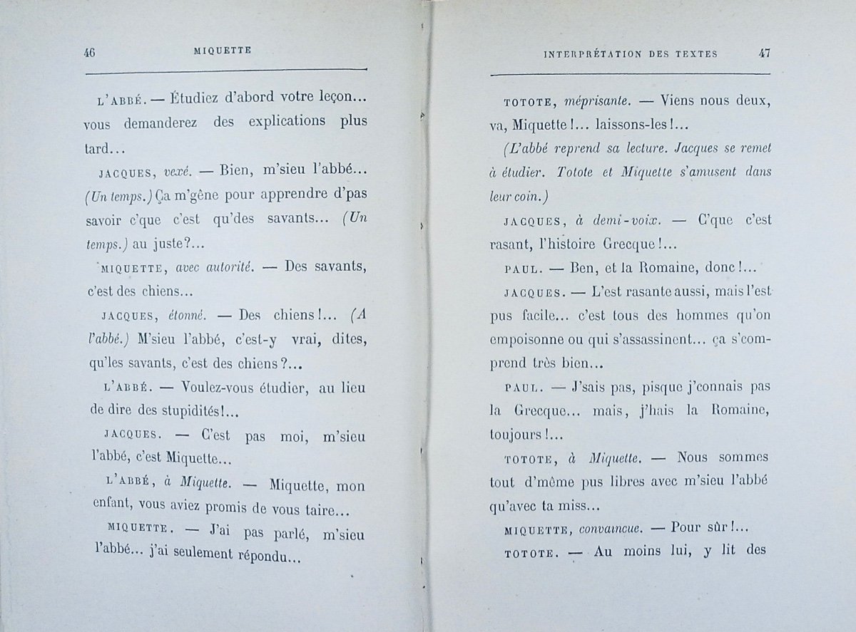 GYP - Miquette. Calmann Lévy, 1898, reliure plein maroquin violet signée Bézard, tête dorée.-photo-4