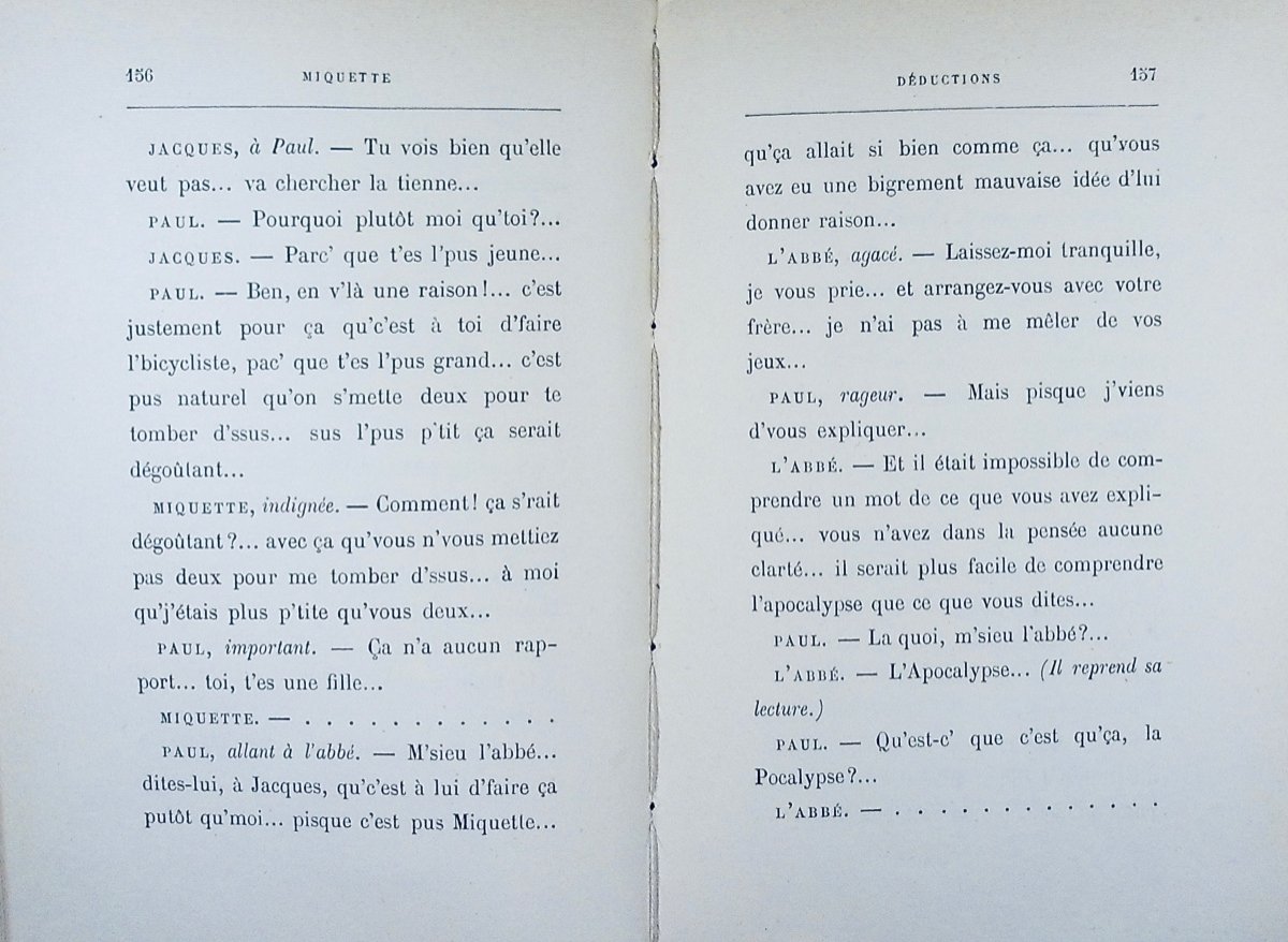 GYP - Miquette. Calmann Lévy, 1898, reliure plein maroquin violet signée Bézard, tête dorée.-photo-2