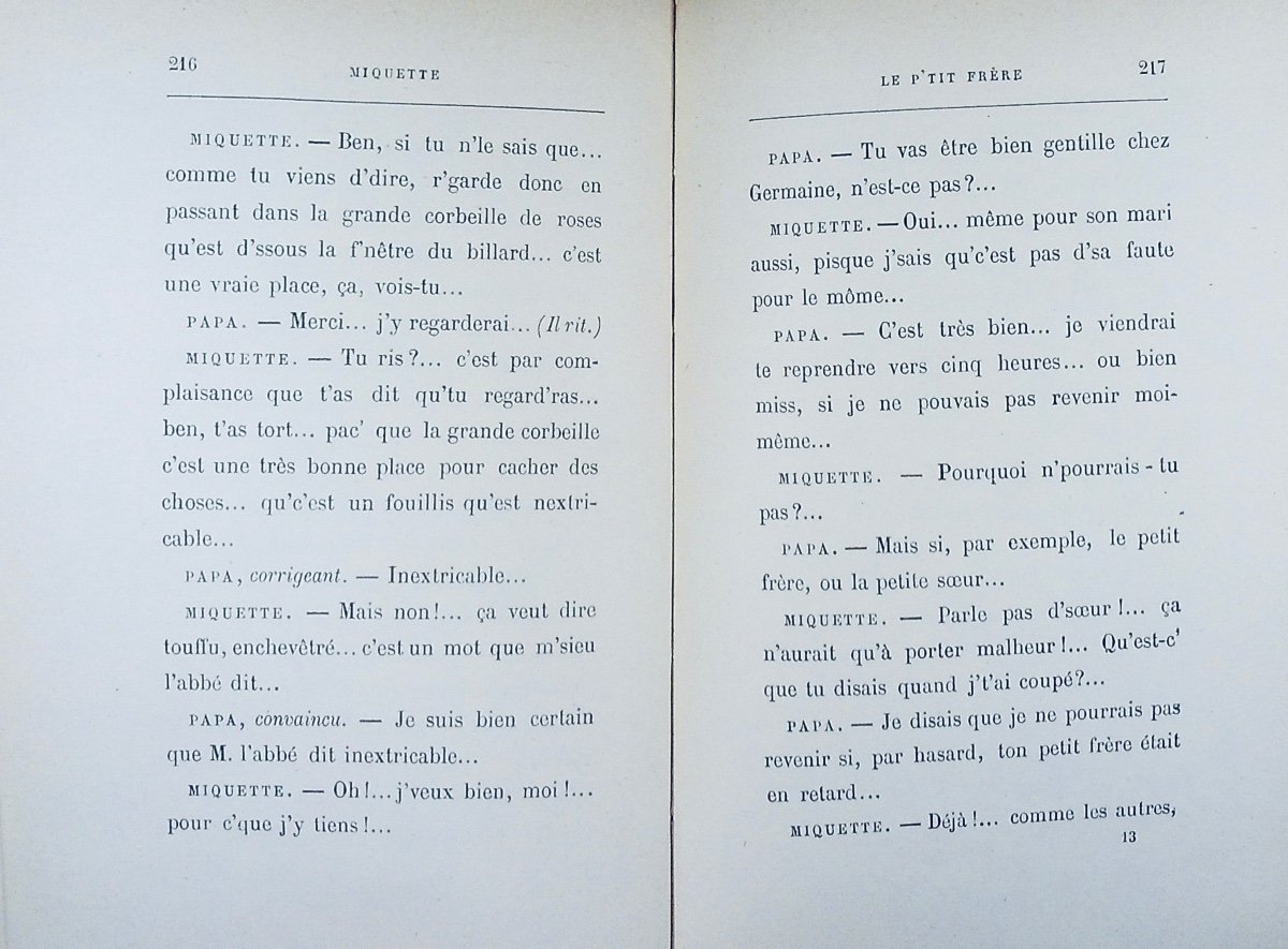 GYP - Miquette. Calmann Lévy, 1898, reliure plein maroquin violet signée Bézard, tête dorée.-photo-3