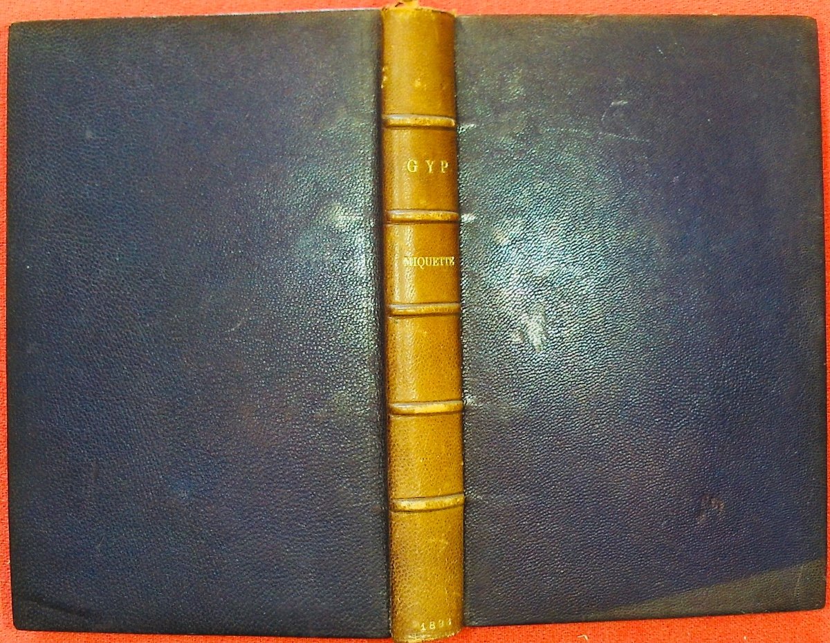 GYP - Miquette. Calmann Lévy, 1898, reliure plein maroquin violet signée Bézard, tête dorée.-photo-6