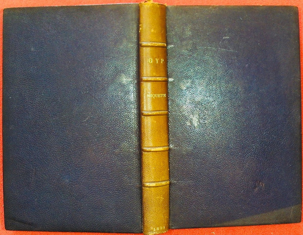 Gyp - Miquette. Calmann Lévy, 1898, Full Purple Morocco Binding Signed Bézard, Gilt Head.-photo-6