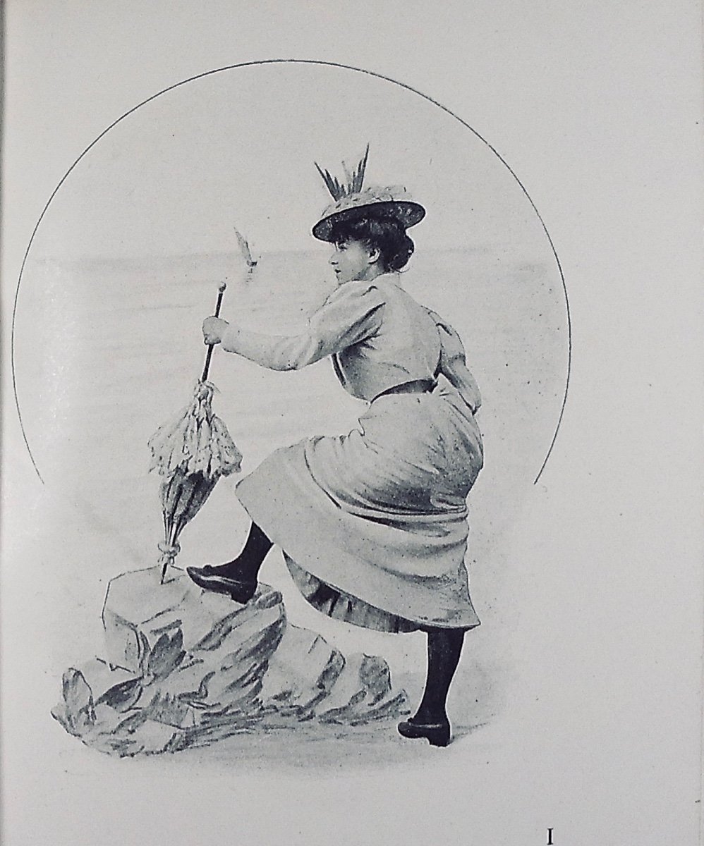 GYP - L'Entrevue. Nilsson - Per Lamm, 1899, reliure plein maroquin violet signée Bézard.-photo-3