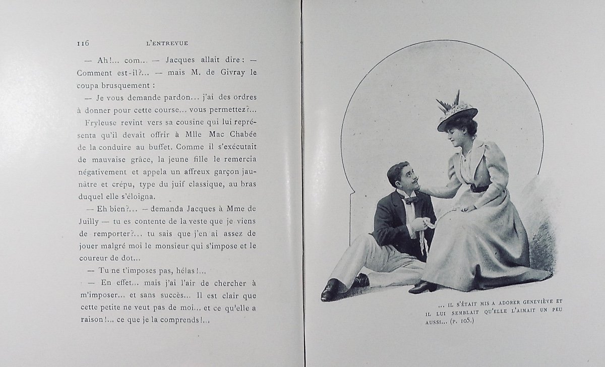 GYP - L'Entrevue. Nilsson - Per Lamm, 1899, reliure plein maroquin violet signée Bézard.-photo-3