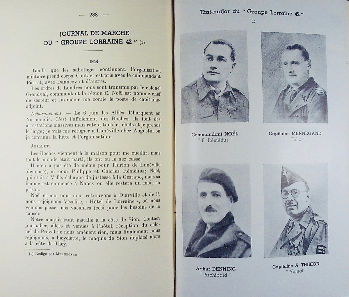 Hobam (Nicolas) - Quatre années de lutte clandestine en Lorraine. Broché, 1948, bel état.-photo-4