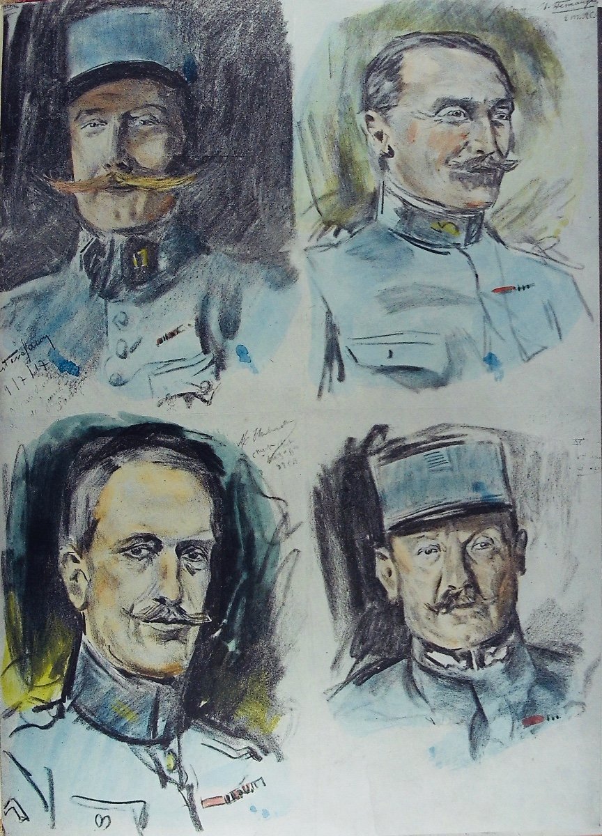 JONAS (Lucien) - Douaumont. Paris, Dorbon-Ainé, 1920. Reproduction d'un carnet de dessin.-photo-1