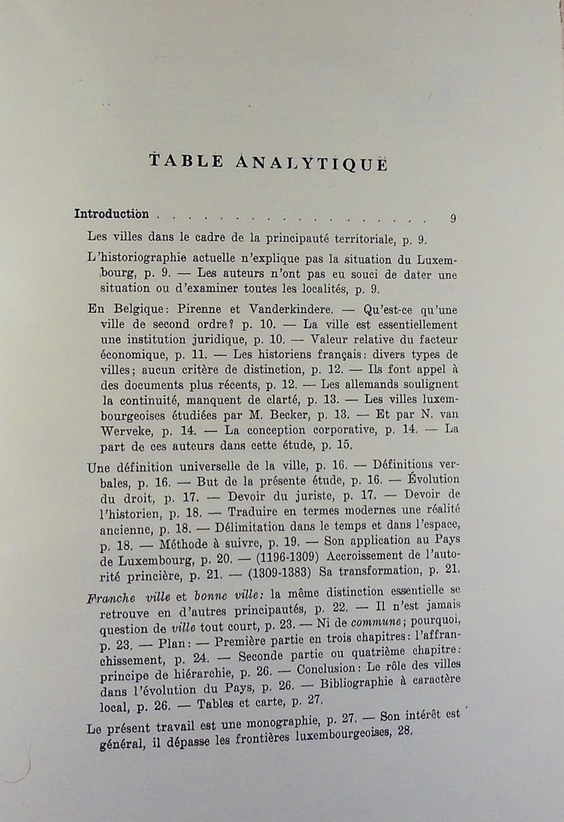 Joset - Cities In The Country Of Luxembourg (1196-1383). 1950, Paperback, Sent By The Author.-photo-1