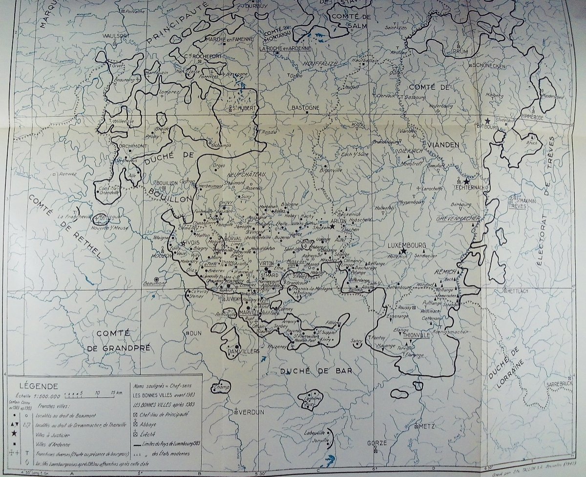 Joset - Cities In The Country Of Luxembourg (1196-1383). 1950, Paperback, Sent By The Author.-photo-5