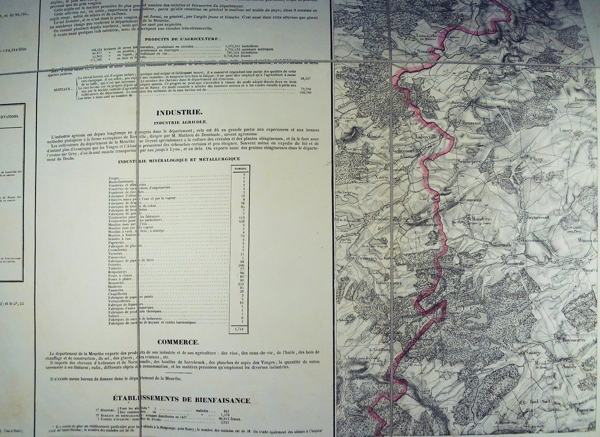 Kaepplin - Department Of Meurthe Taken From The Topographic Map Of France. 1839.-photo-5