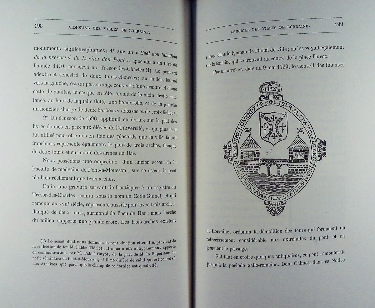 Lapaix - Armorial Of Cities, Towns And Villages Of Lorraine, Barrois. 1877, Well Bound.-photo-3