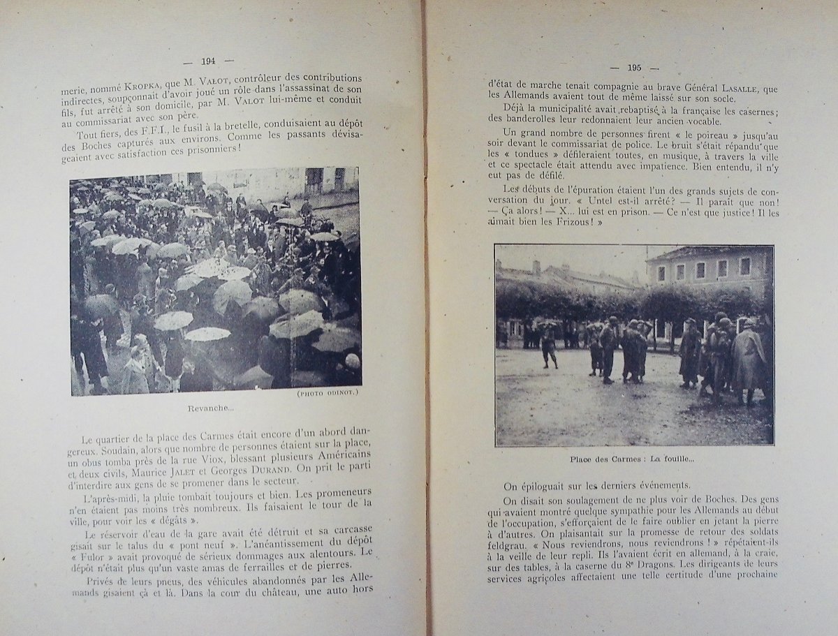 LAURENT (Marcel) - Lunéville pendant la deuxième guerre mondiale 1939-1945. Vers 1950, broché.-photo-8