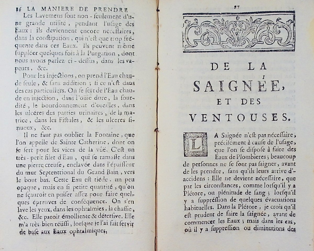 LE MAIRE (J.) - Essay sur la manière de prendre les eaux de Plombières. Remiremont, 1748.-photo-7