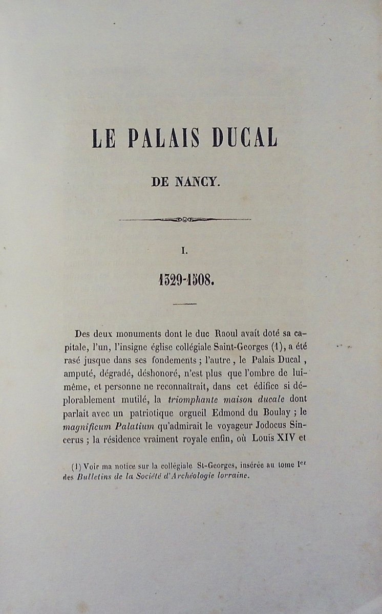 Lepage (henri) - The Ducal Palace Of Nancy. Nancy, Chez A. Lepage, 1852, Paperback.-photo-3