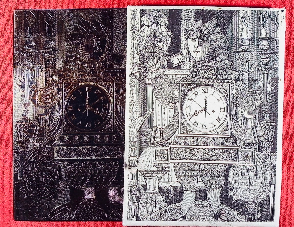Linard - Greeting Card. Nancy, Jean-pierre Couture, Circa 1960, 5 Engravings And A Plaque.-photo-3