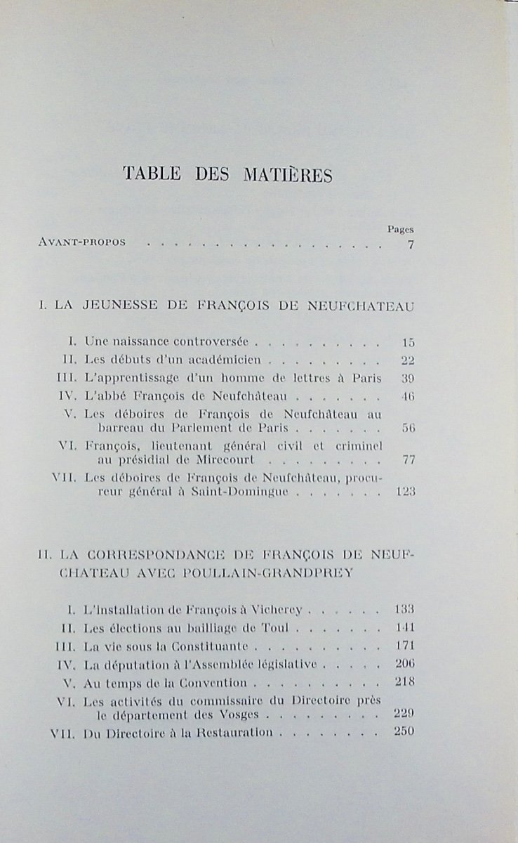 MAROT (Pierre) - Recherches sur la vie de François de Neufchâteau. Berger-Levrault, 1966.-photo-3